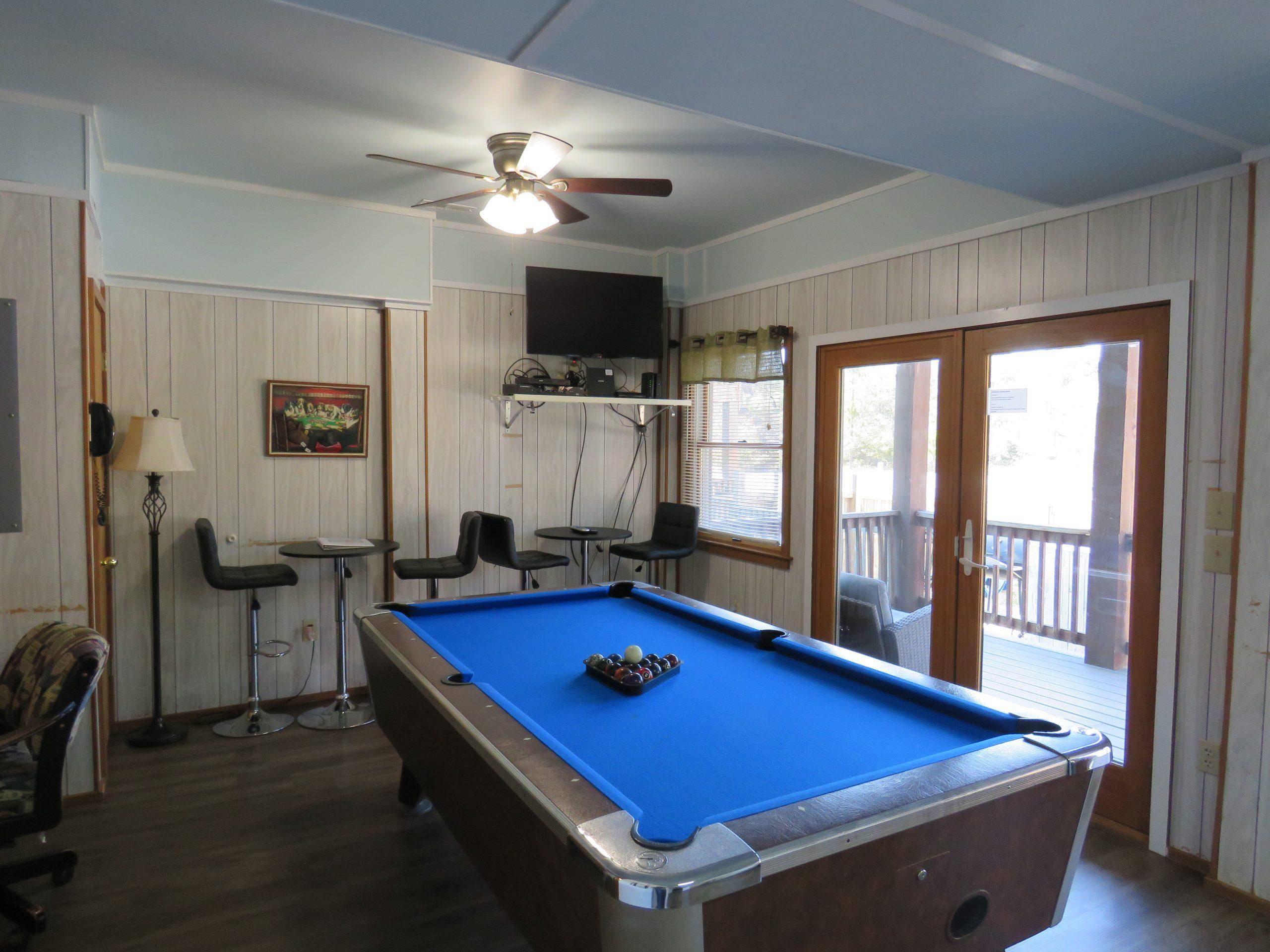 Pool table and gaming area
