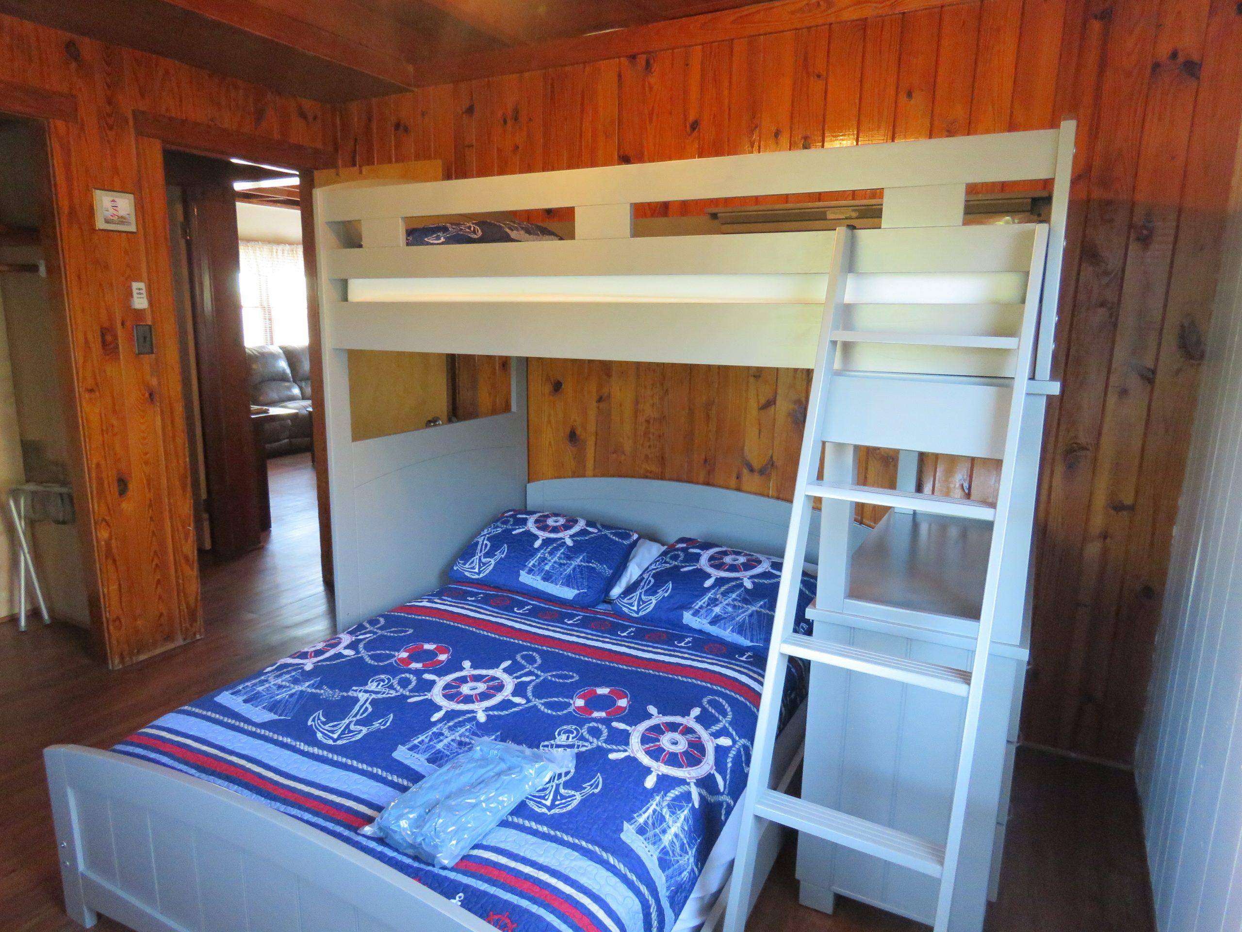 Bunk room w/ twin on top and full on bottom